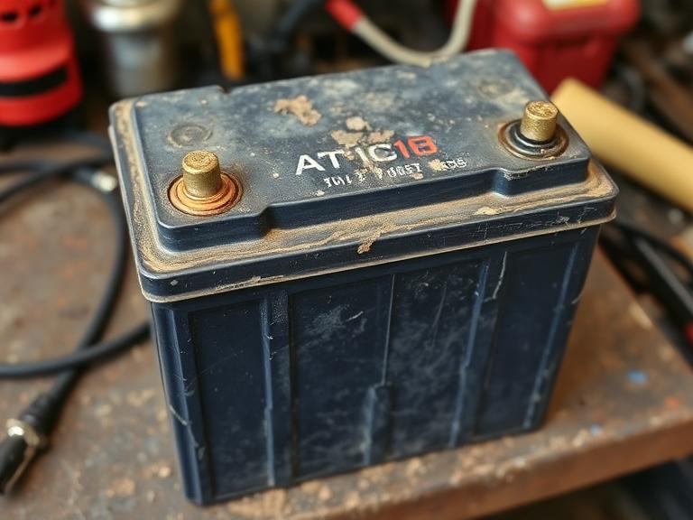 Batterie de VTT usée