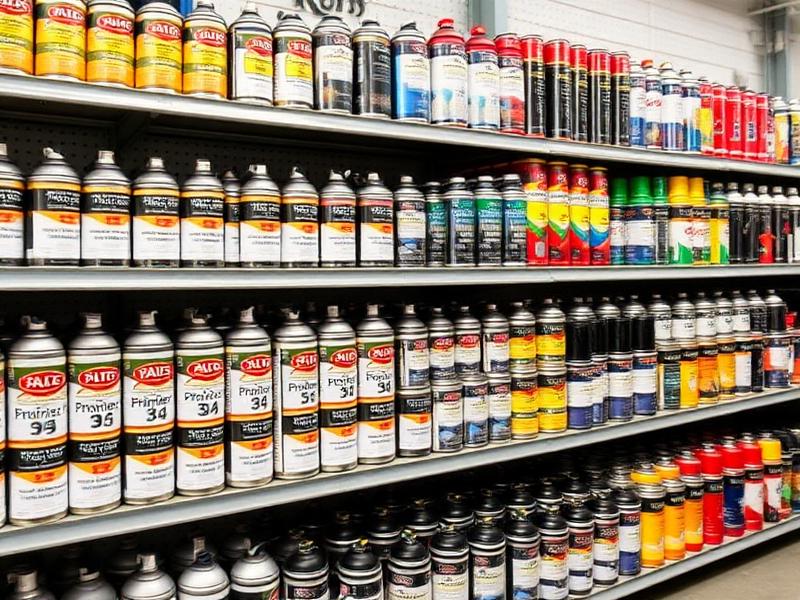 Inventaire de peinture automobile en magasin
