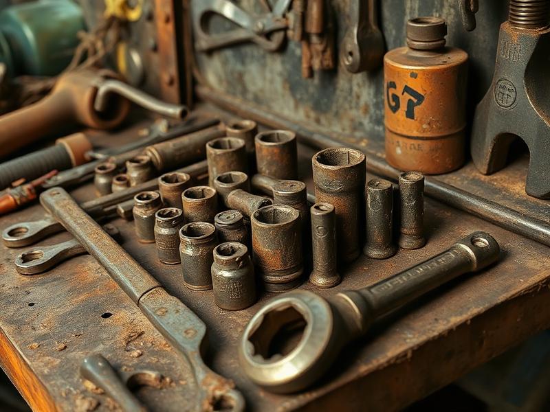 Outils rouillés et usés