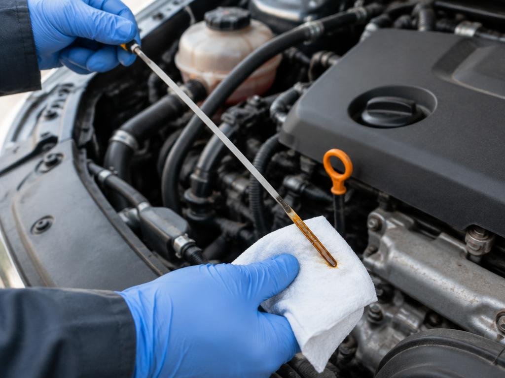 Vérification du niveau d'huile moteur